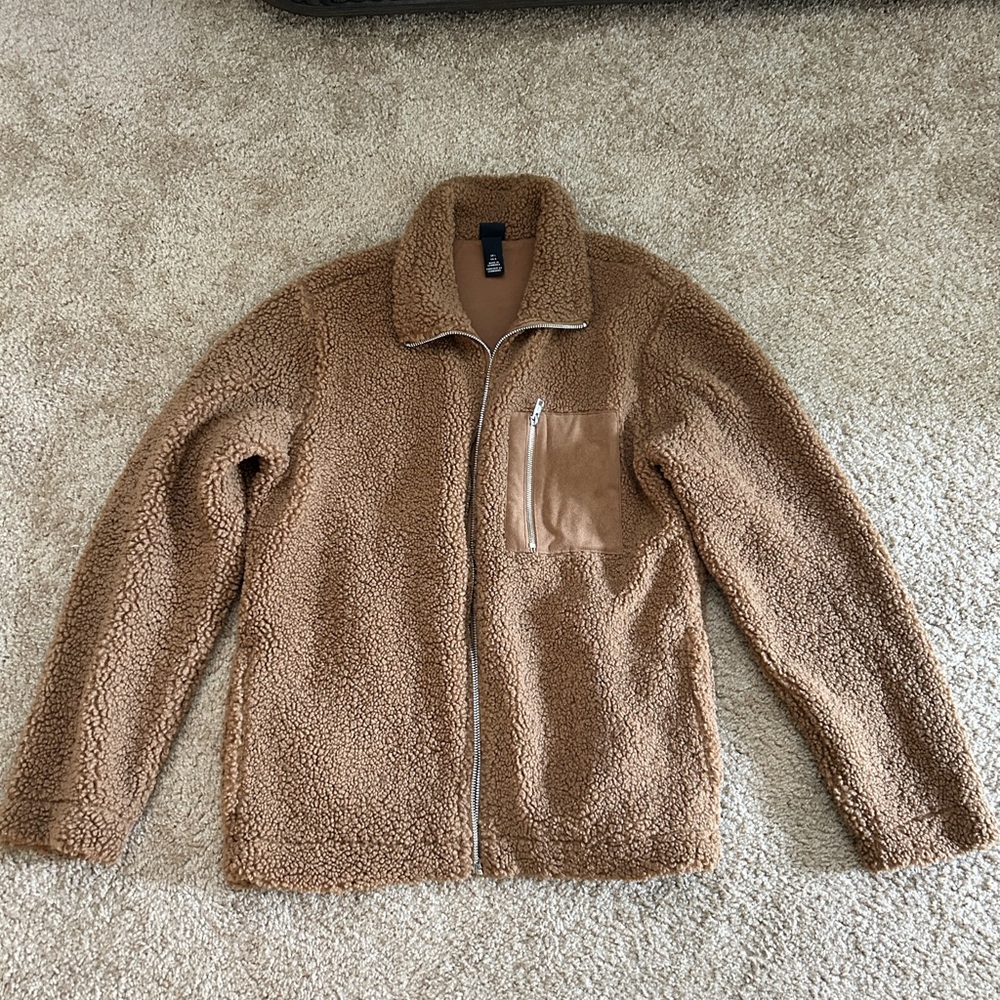 Men's Tan Sherpa Sweater